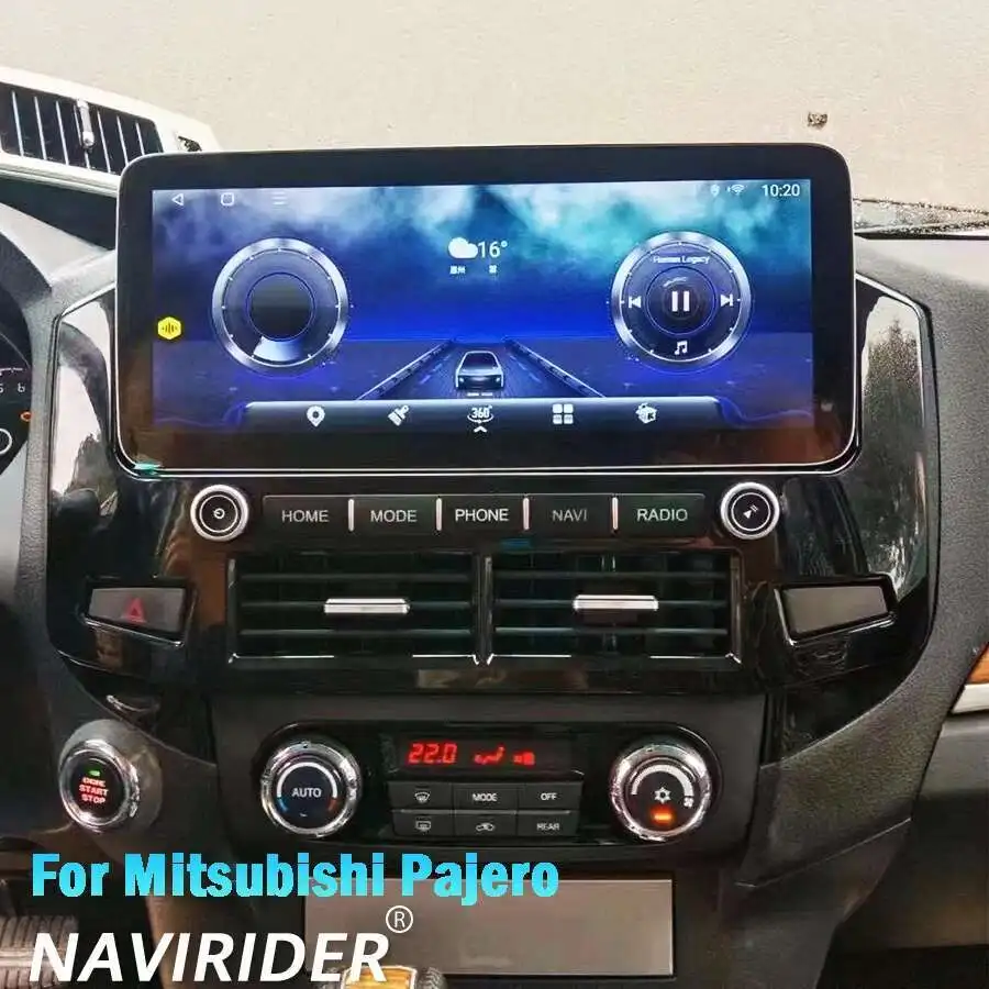 Para Mitsubishi Pajero 4 V73 2012-2016 12,3 "pantalla Android estéreo Radio de coche reproductor Multimedia Auto Carplay GPS Navi unidad principal bt