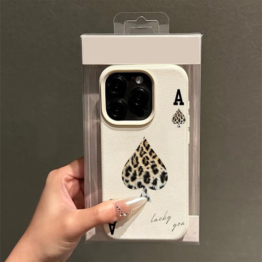 Ace Card Lucky Phone Case Cool Button Cover Matte Art for Best iPhone 16 Pro New 17 Soft Cute 12 Max Plus 11 15 13 14 Air