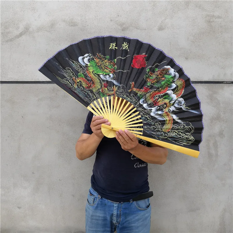Chinese Super Large Bamboo Fabric Hanging Hand Fan for Living Room Cinema Shooting Prop Wedding Favors Celebration Gifts