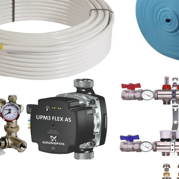 

Water Underfloor Heating Kit 2 to 12 Port Manifolds a Rate Pump Pack Brand New Original Spot Plc