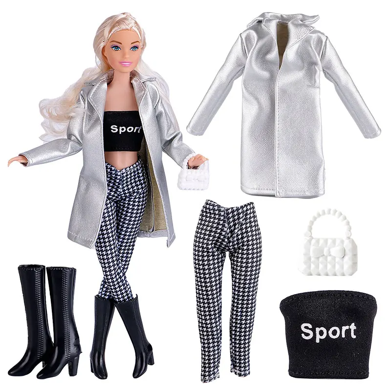 25 Style Doll Clothes Outfit Leather Dress Fashion Coat Sweater Shirt Casual Wear Party Costumes Doll Accessories For kid Toys
