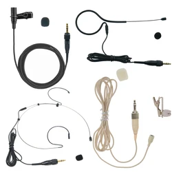 4 Type Tie Lavalier HeadWorn Headset Microphone For Sony UWP UTX D21 D11 V1 UTX-B2 D16 Wireless BeltPack Transmitter 3.5mm Jack