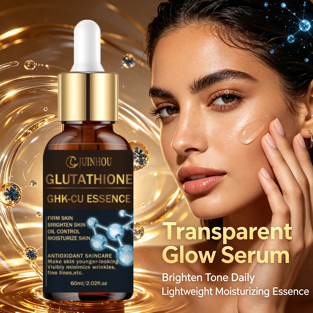 JUINHOU Glutathione GHK‑CU Polypeptide Facial Serum Deep Hydration Relieve Puffiness Firm Skin Reduce Roughness Daily Facial Car