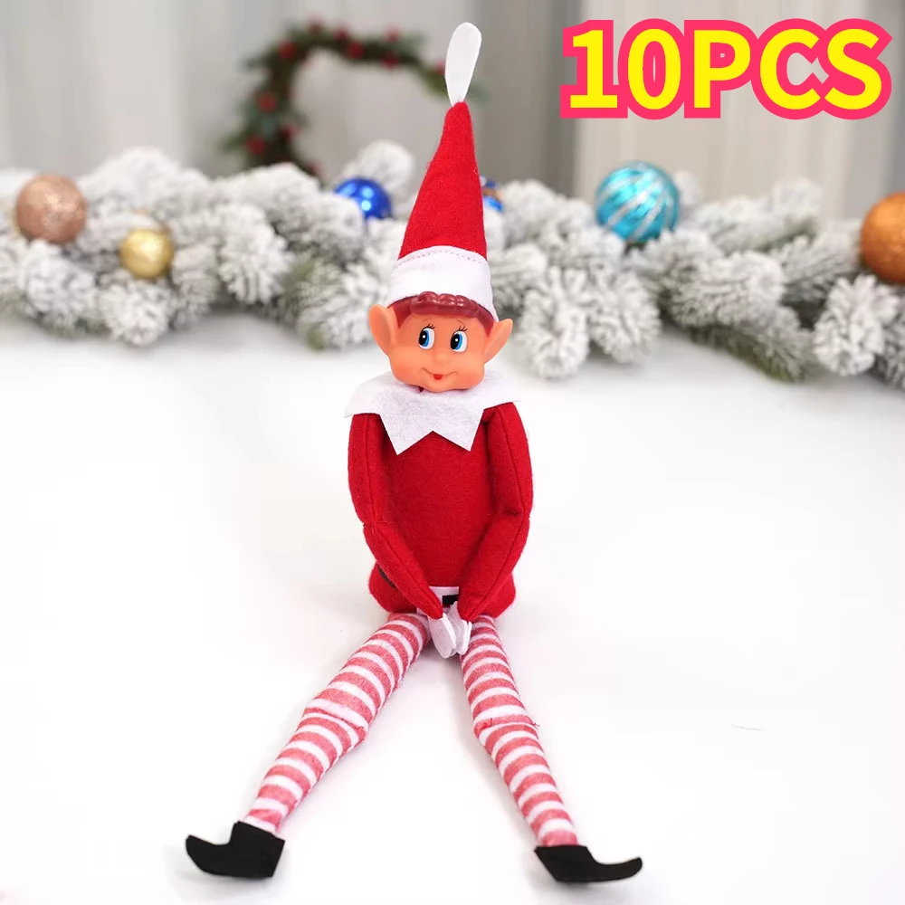 42cm Christmas Elf Doll Toy for Kids Novelty Long Bendy Naughty Boy Elf New Year Christmas Elves Doll Table Decor Home Ornaments