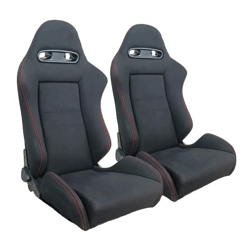 Sim Racing Style Bucket Seat Leather Adjustable for Gaming Station Vehicle Use Superior view 5