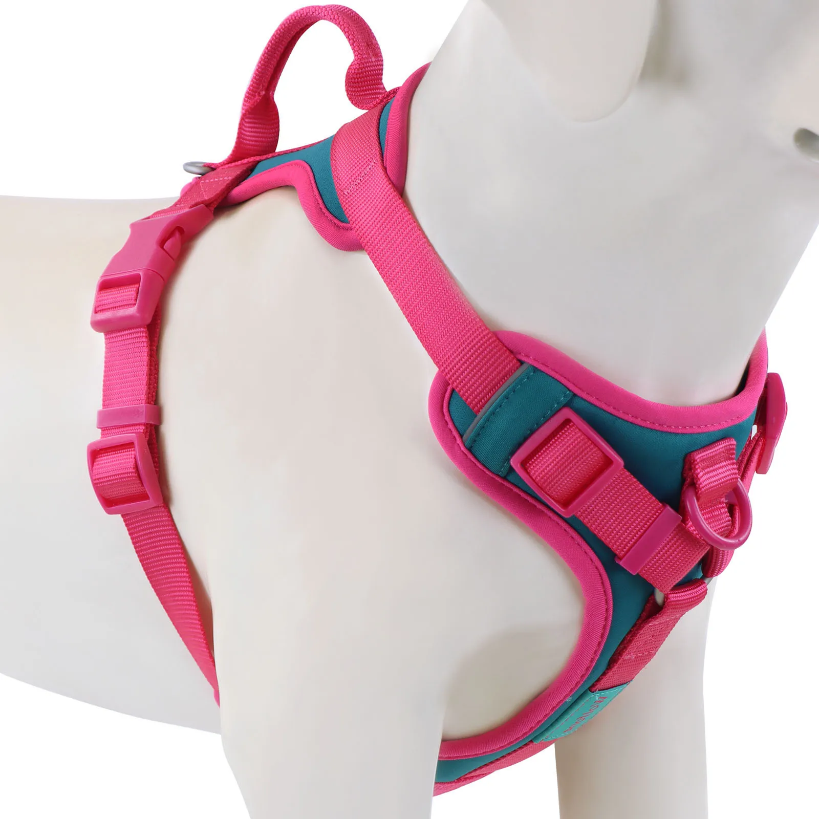 Colori di giunzione per pettorina per cani di taglia media, anti-trazione per cani di taglia grande e piccola, pettorina regolabile con cinturino pettorale, pacchetto personalizzabile_voghion.com