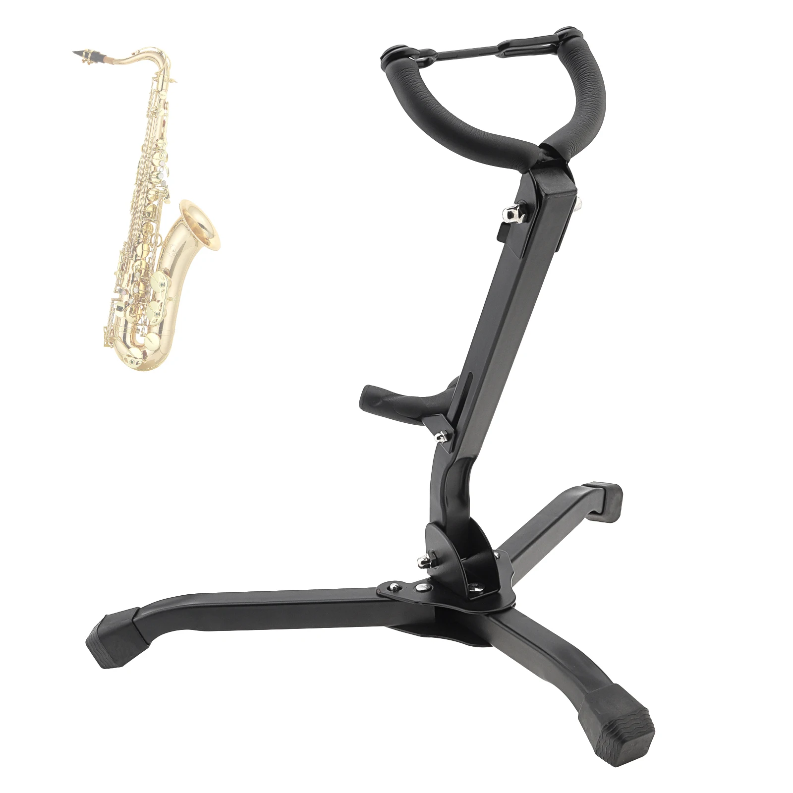 Portable Foldable Alto Tenor Saxophone Stand Sax Tripod Holder Instrument Accessories