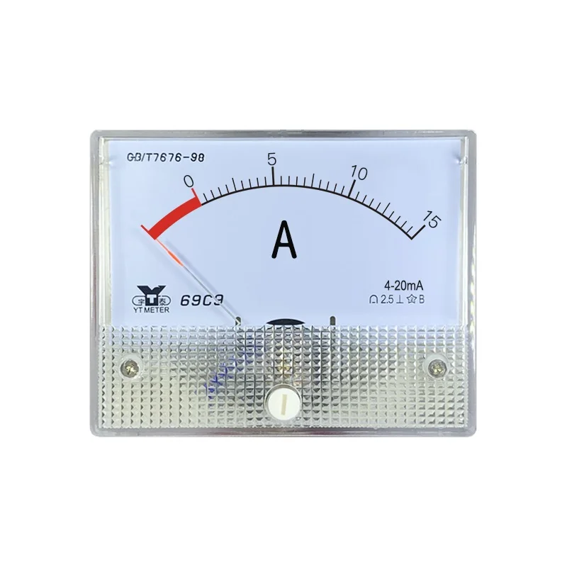 Amperímetro analógico 69c9 4-20ma, 10a, 20a, 30a, 50hz, medidor de abertura, 100%, 64x80mm
