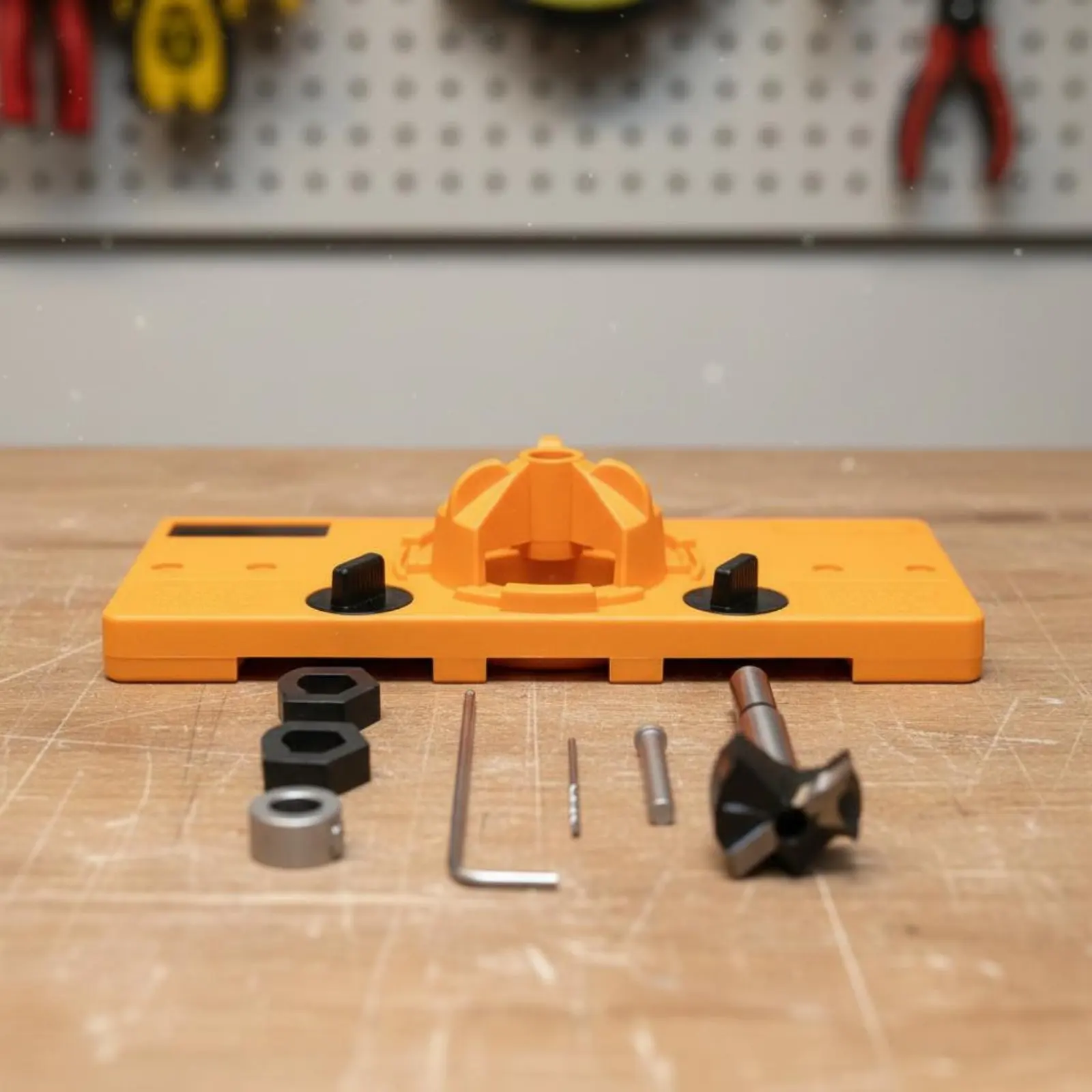 

35mm Hinge Drilling Jig Easy to Use 35mm Hidden Hinge Jig Carpentry Hole Drill Rapid Clamp for Woodworkers