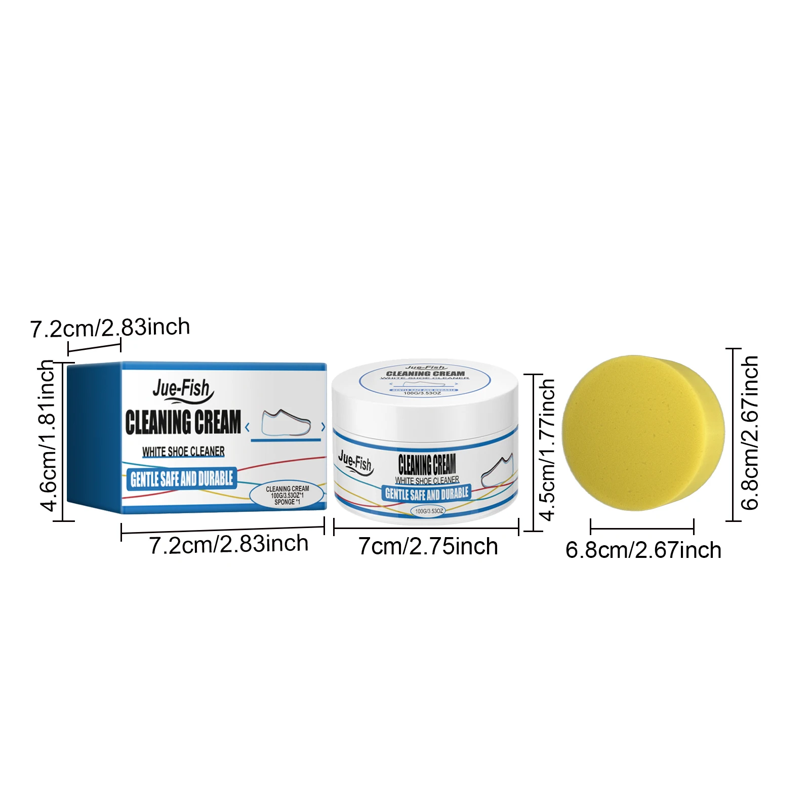 Multi-purpose Shoe Cleaning Cream Remove Yellow Edge Gentle Stain Removal Brightening Powerful Decontamination Sneaker Cleaner - view 6