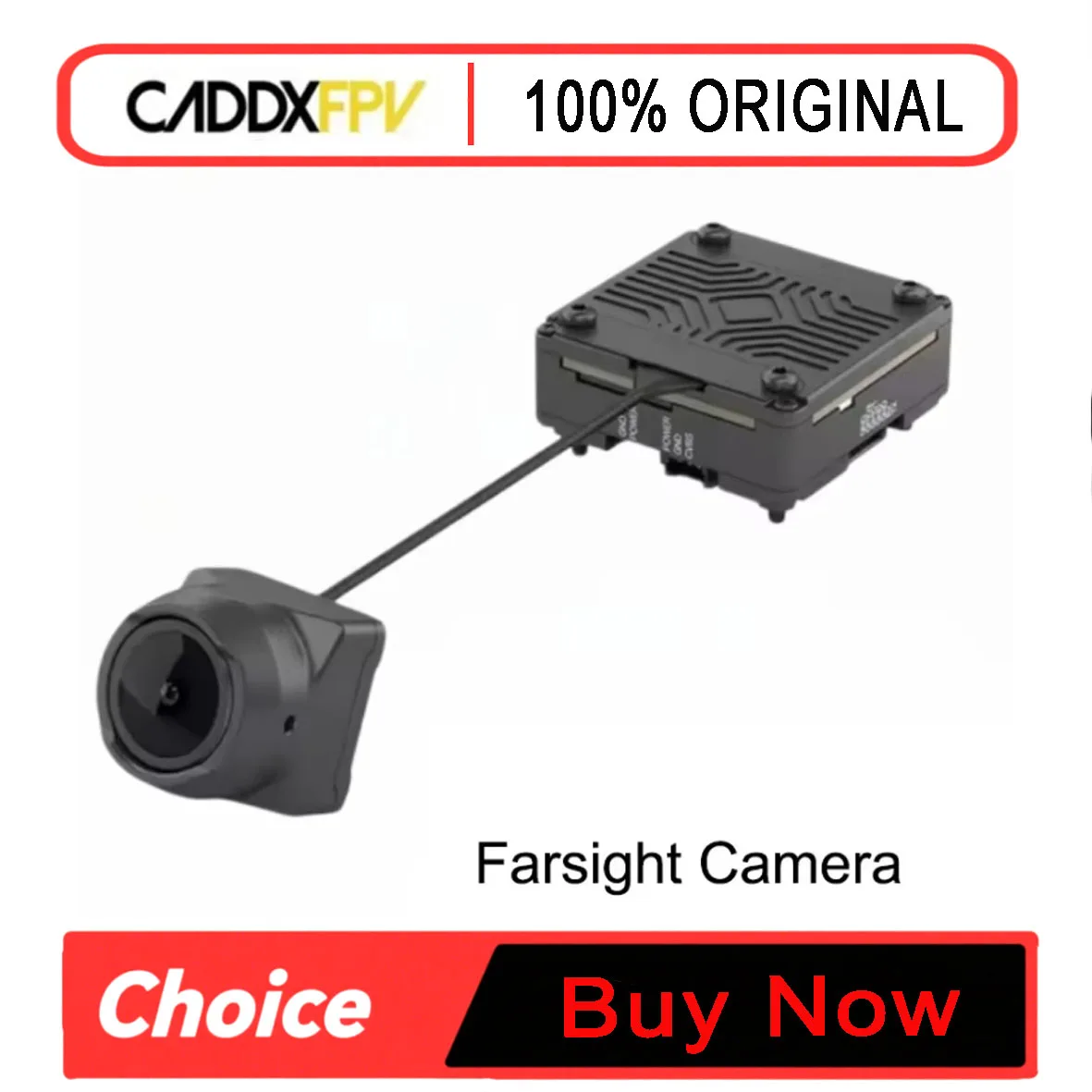 CADDXFPV Farsight Camera AI Intelligent zoom Analog Camera with AI BOX 0 Lux 122.5° FOV 1500TVL 8x Fast Zoom For RC FPV Drone