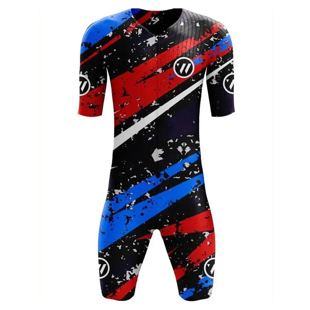Vvsportsdesigns 2022 Man Triathlon Skinsuit Cycling Short Sleeve Swimwear Custom Bike Jersey Clothes Jumpsuit Ropa Ciclismo Suit view 3