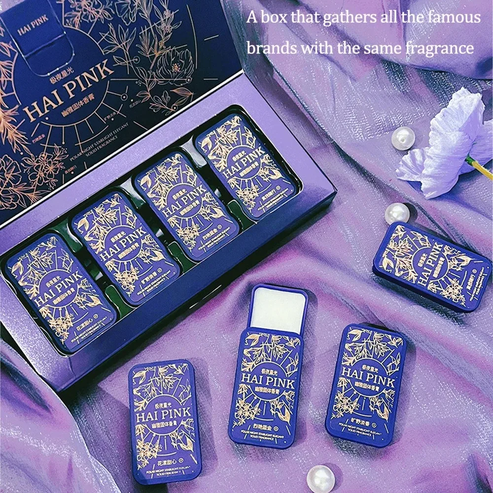 4-Piece Body Fragrance Gift Box Set, Portable Perfume, Includes 4 Different Fragrance Options, Suitable for Wrists and Neck view 3
