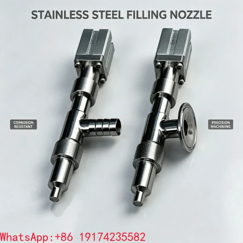 304 Food Grade Stainless Steel Filling Valve Drip-Proof Corrosion-Resistant Magnetic Air Blowing Filling Nozzle