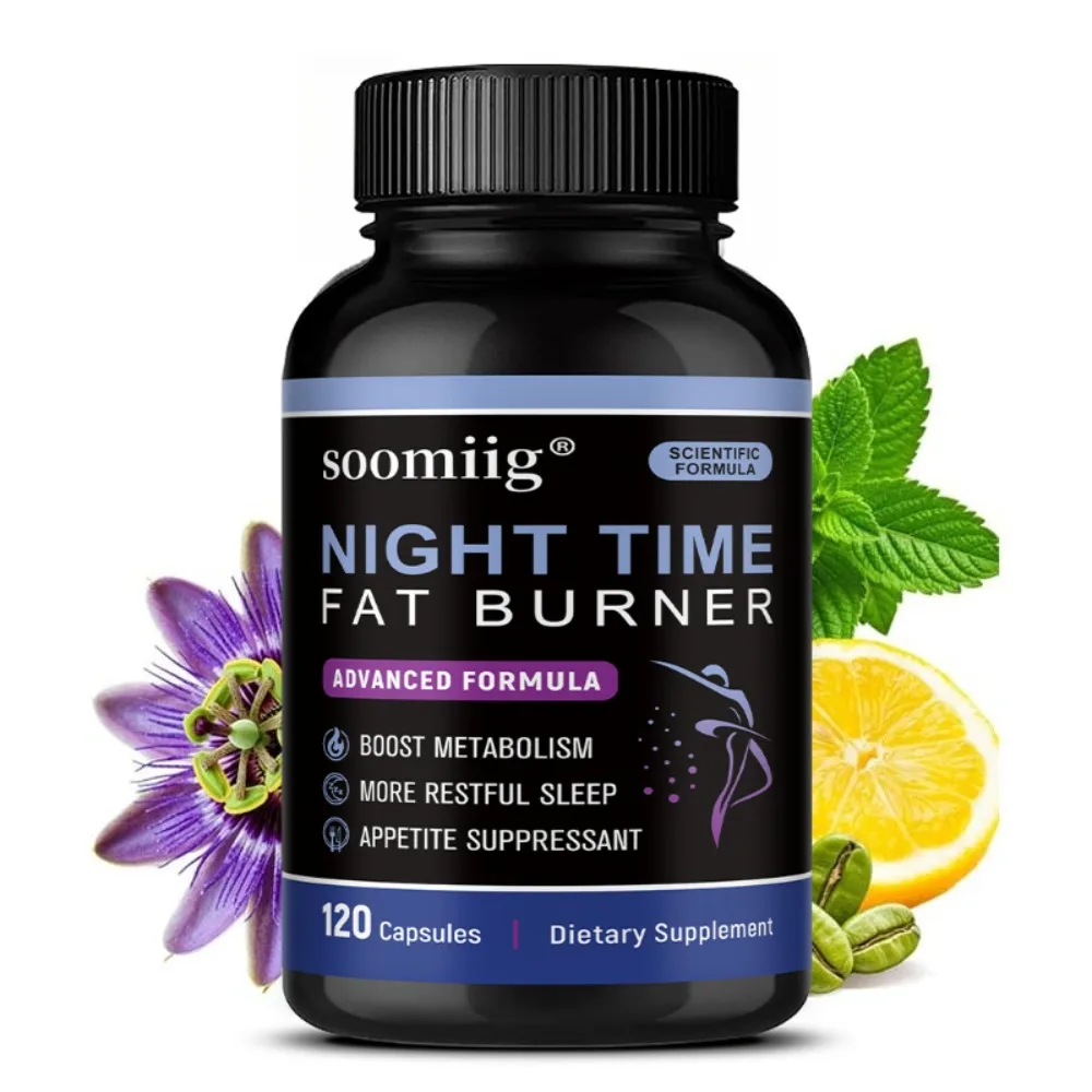 Powerful Natural Night Time Fat Burning Weight Management Capsules for Lean Physique Detoxification Promotes Metabolism