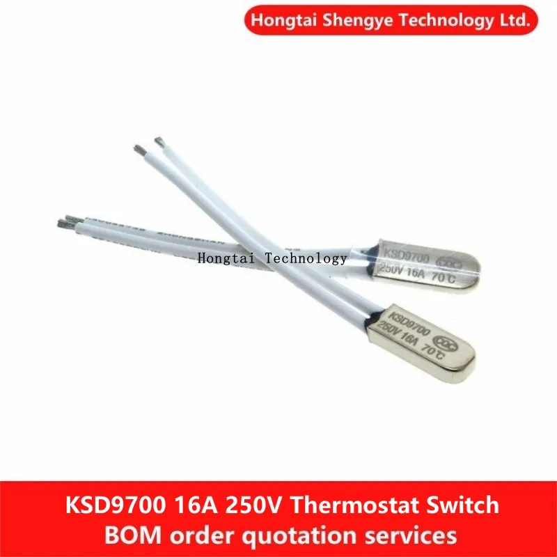 KSD9700 50/60/80/95/125C-150/170 องศา 16A 250V ชิปโลหะสวิทช์อุณหภูมิปกติปิดเทอร์โมป้องกันอุณหภูมิ