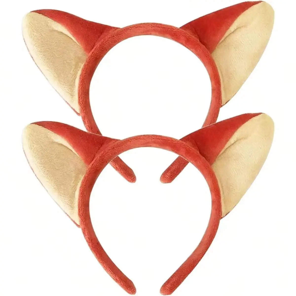 1-Piece Set: Stylish Velvet Cartoon Fox Headband – For Girls and Women (Party, Cosplay, Hair Accessory)