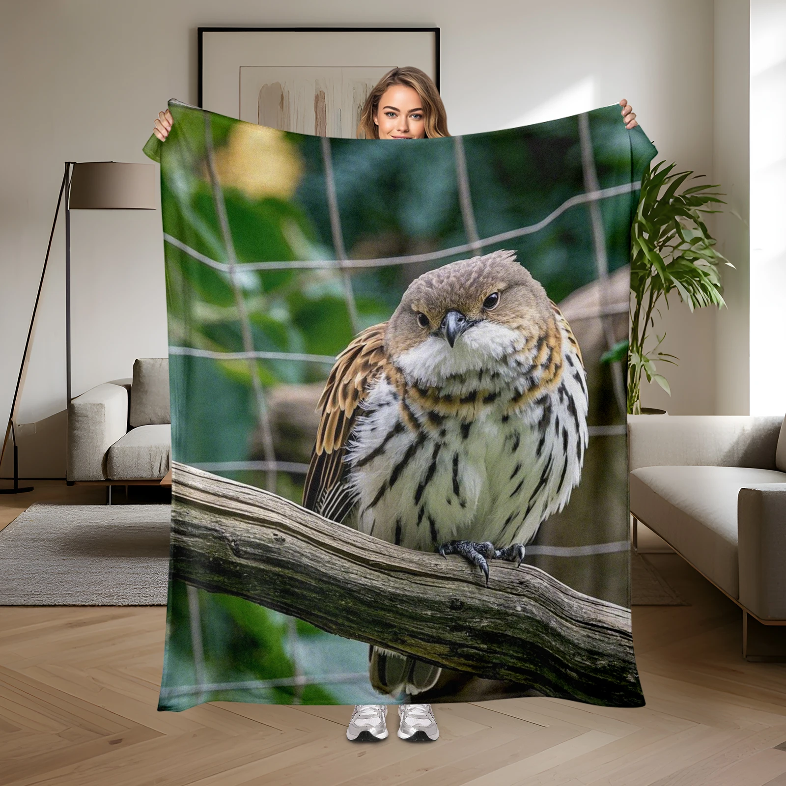 A Romantic Blanket For Lovers, Merging Love With Nature'S Mystique, Inspired By The Eagle Owl And Scenic Views.