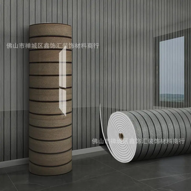 

✨Self-Adhesive Wallpaper for Wall✨ - Wood Grain & Marble PVC Slat Wall Panels, Waterproof 3D Tile Sticker for Living Room TV