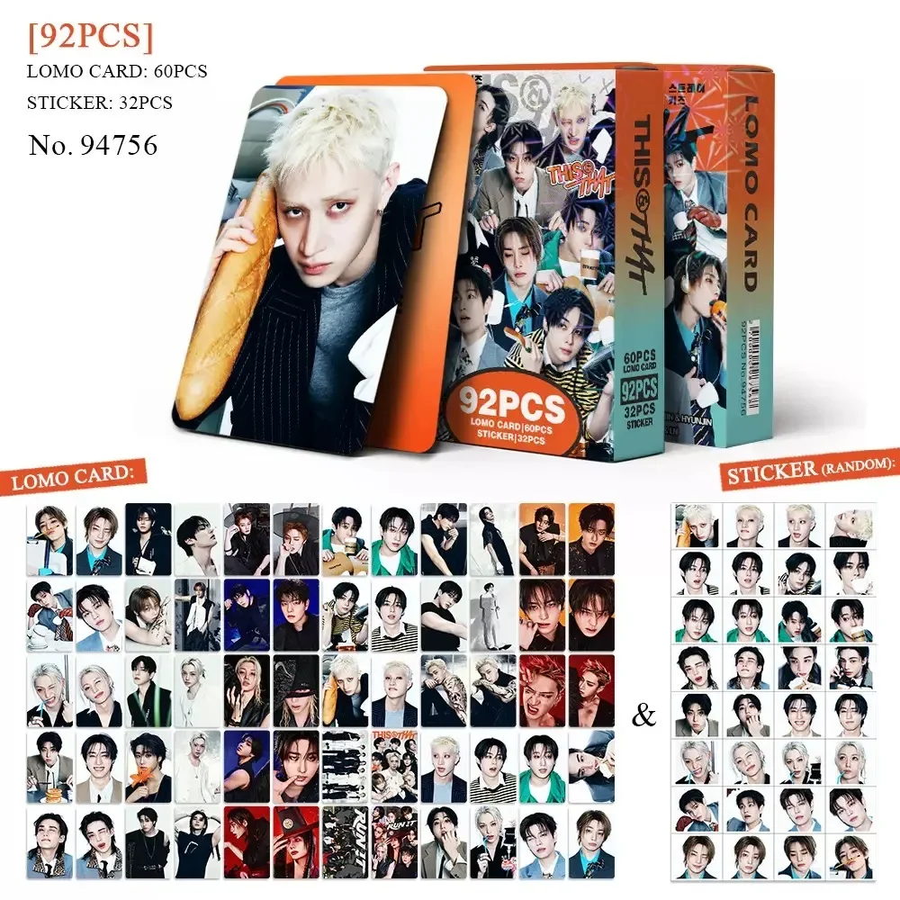 92 Stück Koreanische Hot Idol Neualbum "THIS&THAT" Hochwertige Lomo-Karten Felix BangChan HyunJin I.N Han Fans Sammelkarten – Detail 15