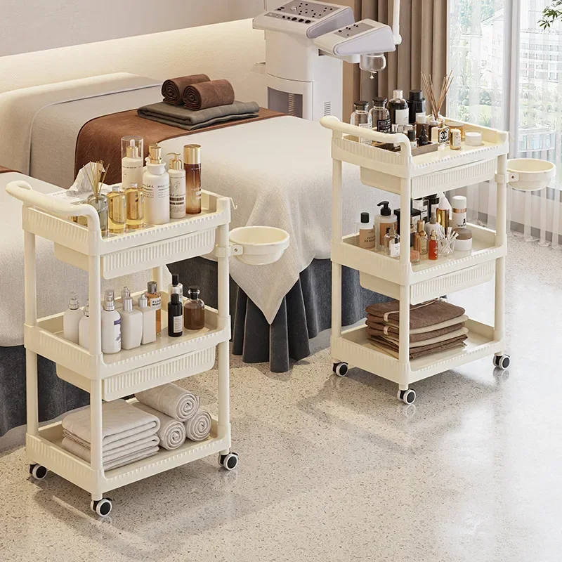 

Barbershop Salon Trolley Medical Instrument Storage Cart Multi-layer Beauty Trolley Stable Hairdressing Rollwagen Furniture