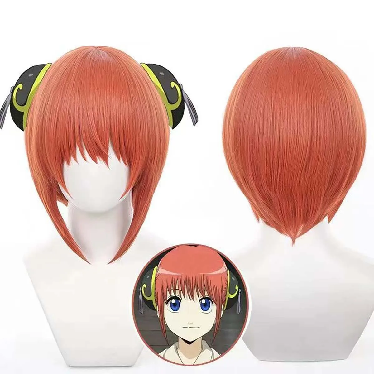 

quality hot sale Halloween Party Anime Gintama Cosplay Kagura Orange Wig