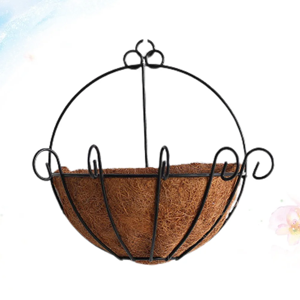 

Sea Grass Basket Flower Planter Iron Plant Stand For Home Garden Balcony Decor Hanging Flower Holder Wall Mount Yard Patio