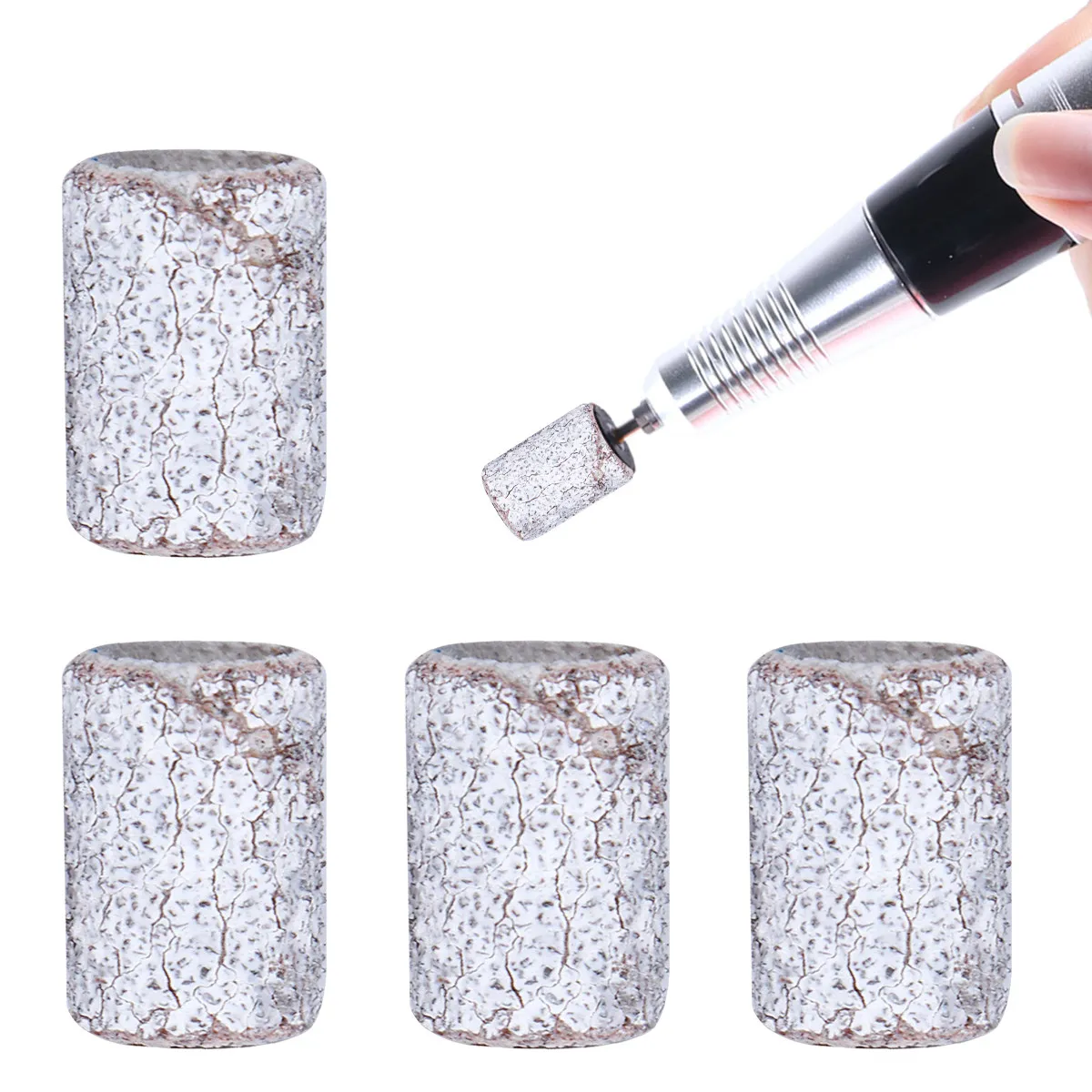 100 szt. Profesjonalne pierścienie ścierne do paznokci do wiertarki elektrycznej, do manicure, pedicure, usuwania żelu, polerowania naturalnych i sztucznych paznokci.