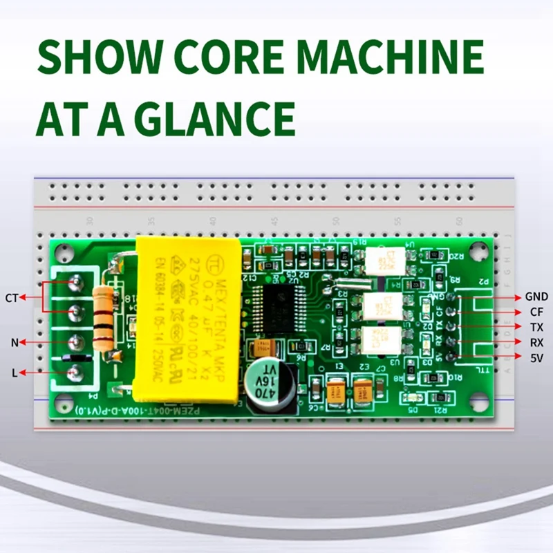 100A PZEM 004T Version Wattmeter+Open CT Kwh Meter Volt Amp Current Test Module for Arduino TTL COM2/COM3/COM4