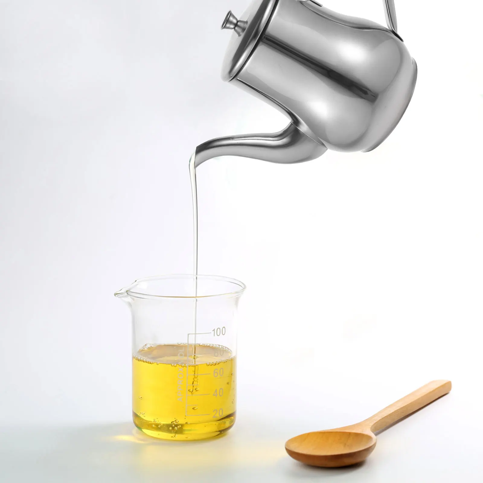 

Stainless Steel Pot Grease Container Simple Design Anti Slip Handle Oil Pouring Mouth Kitchen Cookware Soy Storage Bottle Oil