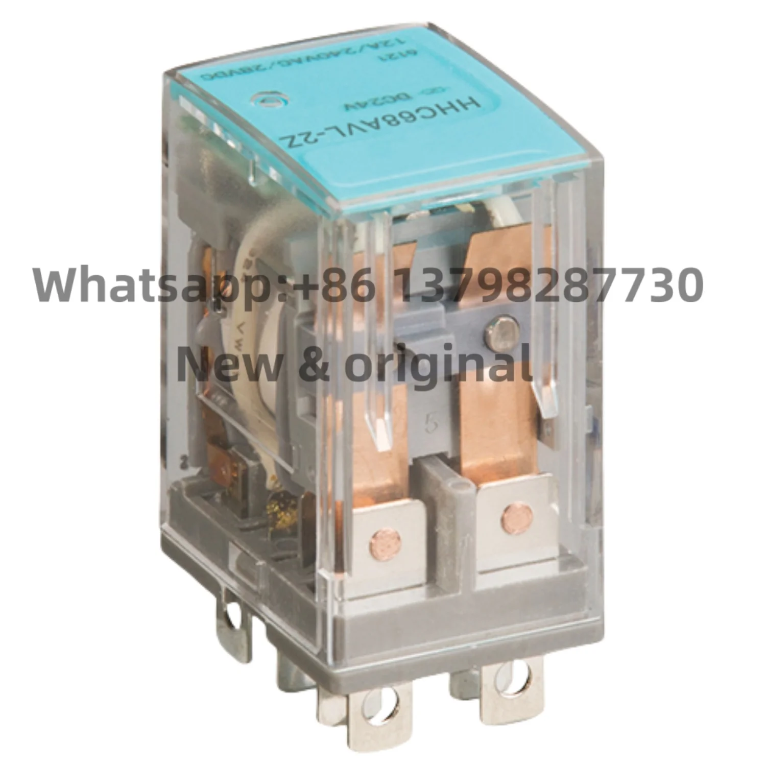 New original HHC68AVL-2Z AC220V DC24V Small Intermediate Electromagnetic Relay