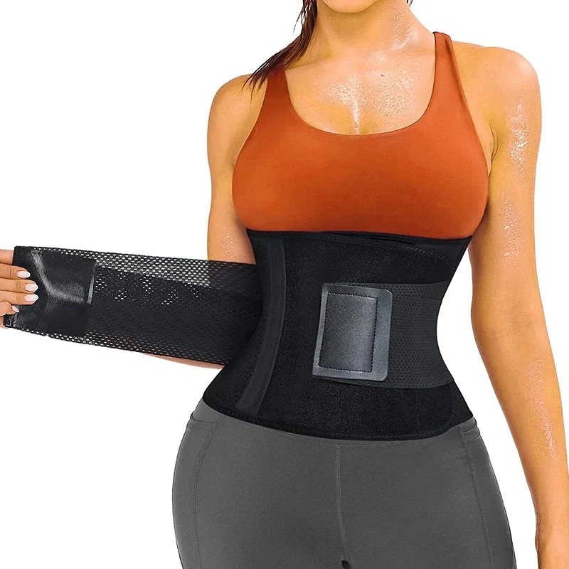 Mens Waist Trainer Neoprene Tummy Control Compression Slimming Workout Sweat Belt and Lumbar Support Body Shaper