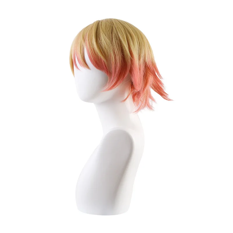 Project Sekai-Perruque Cosplay Colorée Tenma Tsukasa, Perruque Blonde Rose, Perruques Anime Cosplay, Perruques Synthétiques, Degré de Chaleur, Scène