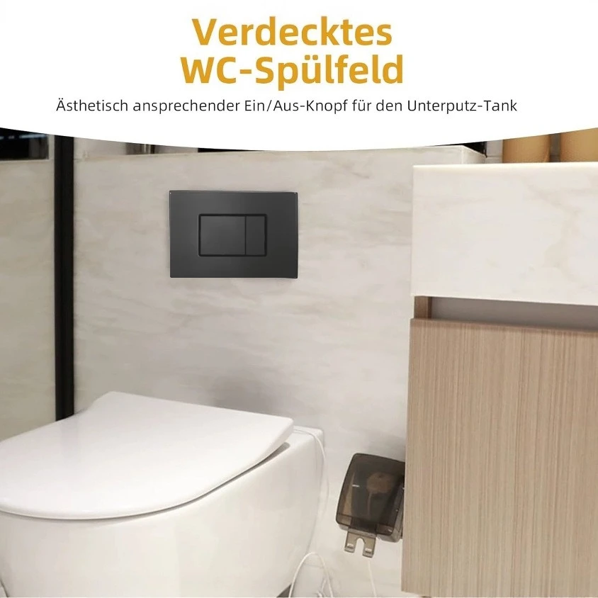 

Dual Flush Plate Concealed Tank Panel Recessed Tank Switch Button Hidden Water Tank Pneumatic Panel Wall-mounted Concealed