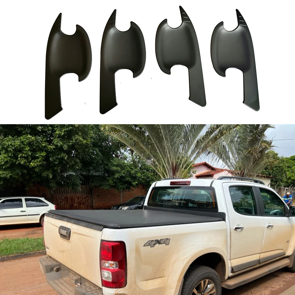 ABS Matte Black Door Bowl Cover Decorative Frame For Chevrolet Holden Colorado 2012-2020 Car Off-road Accessories