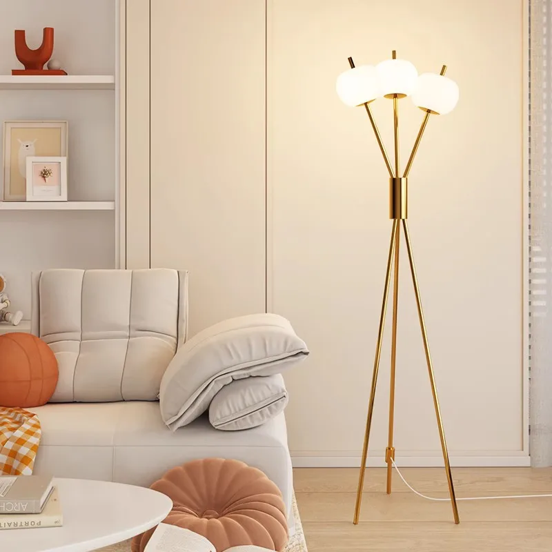 Floor Lamp Living Room Bedroom Background Wall Bedside Lamp Modern Minimalist Creative Tripod Vertical Floor Table Lamp