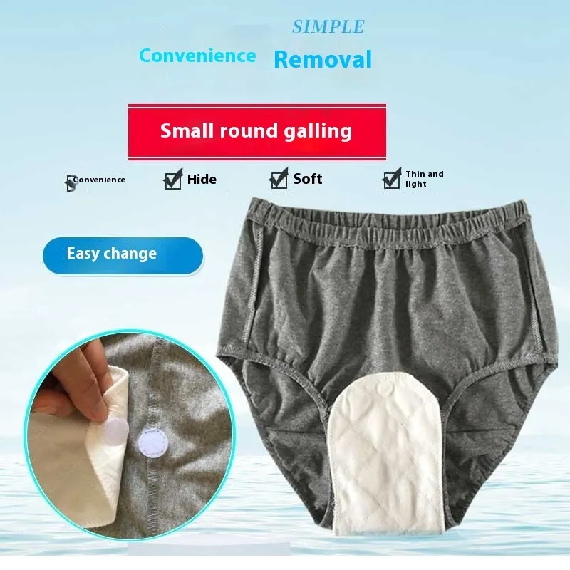 Post-Surgery Incontinence Underwear with Diaper Pads Patients Recovery Anti-Leak Washable Reusable Adult Diapers Elderly Light