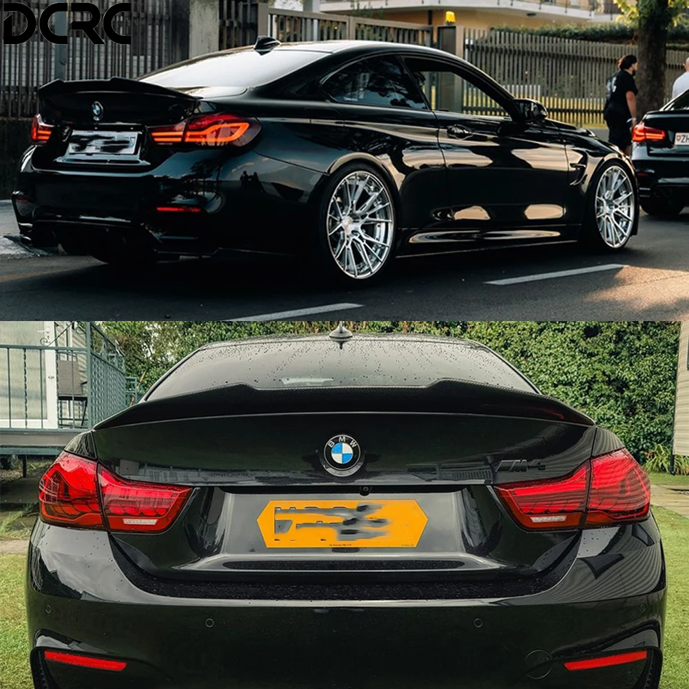 

Для BMW M4 F82 PSM Стиль Углеродное волокно Задний спойлер Крыло багажника 2014-2020