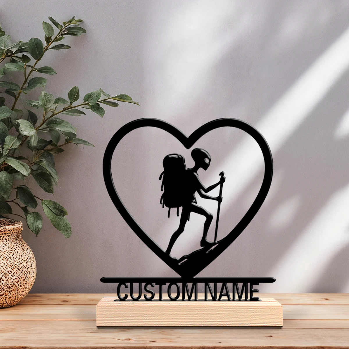 1pc New Design Personalized Custom alien Wooden Base Wall Decor for Kitchen Dining Room Modern Rustic Home Style Gift decoration