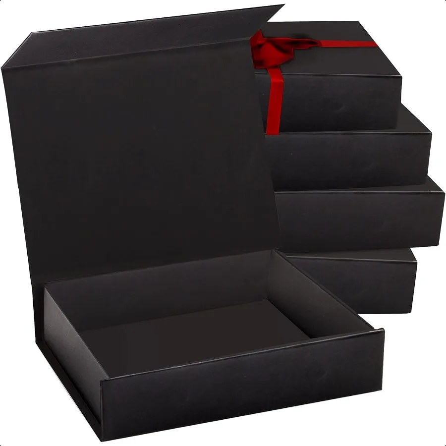

2 Pack Black Hard Gift Box 7 x 5 x 1.6 2 Boxes