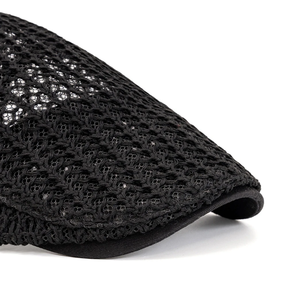 HT4809 Berets Frühling Sommer Atmungsaktive Mesh Cap für Männer Frauen Künstler Maler Baskenmütze Hut Männlich Weiblich Flache Kappe Einstellbare Baskenmütze Kappe – Detail 4