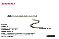 SRAM PC-1130 CHAIN affordable, lightweight and precise option for all 11-speed groupsets 114LINKS