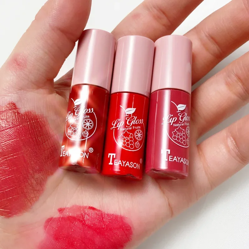 Mini Lip Tint 10 colori lucidalabbra lucido labbra di gelatina di vetro Sexy con perline scintillanti fini trucco rossetto liquido a lunga durata