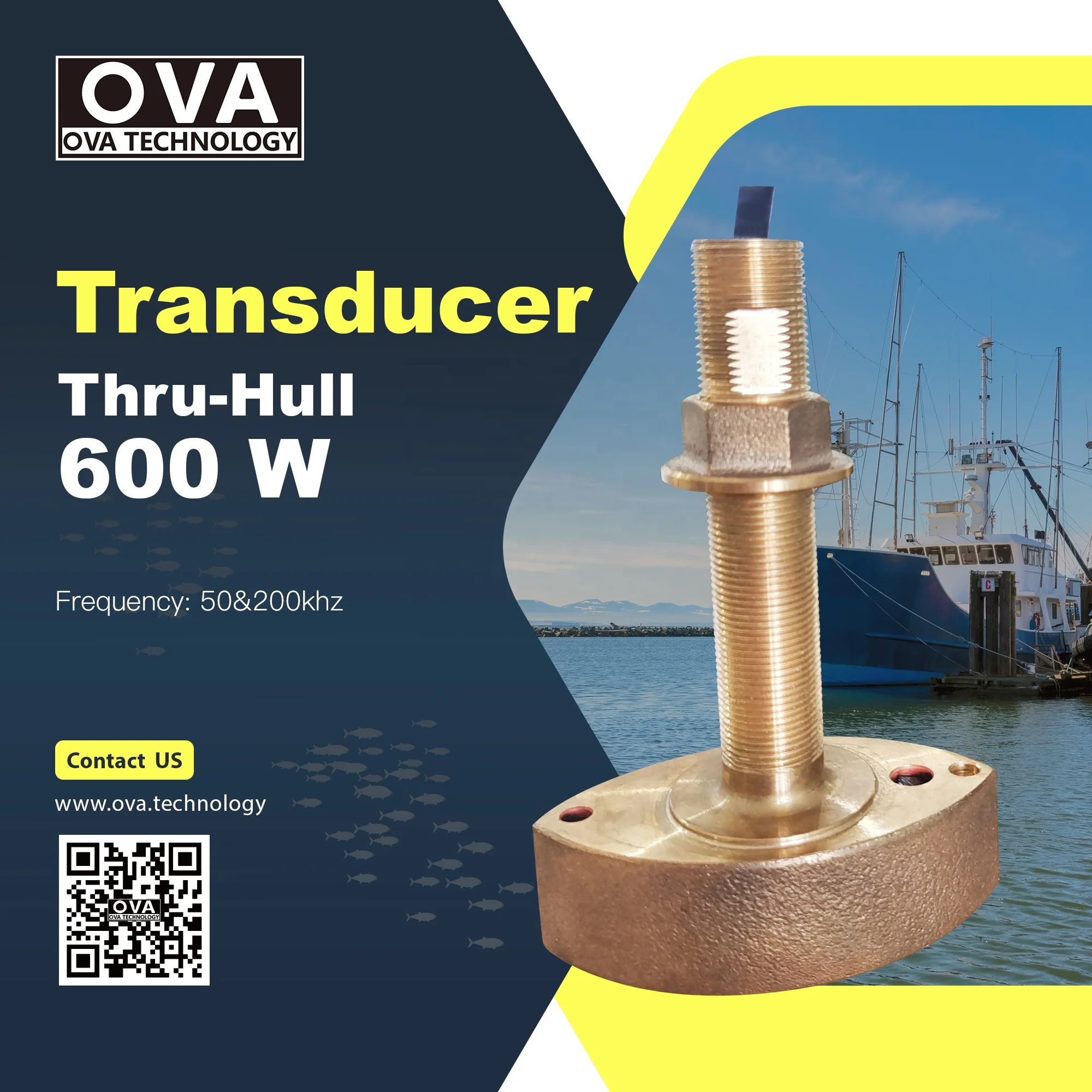 ทรานสดิวเซอร์สำหรับตกปลาแบบทะล - Fish Finder Transducer 200Khz บทวิจารณ์และราคา