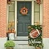 Louise Maelys Fall Football Garden Flag Welcome 12x18 Inch Double Sided Seasonal Autumn Maple Fallen Leaves Small Burlap Yar jjp