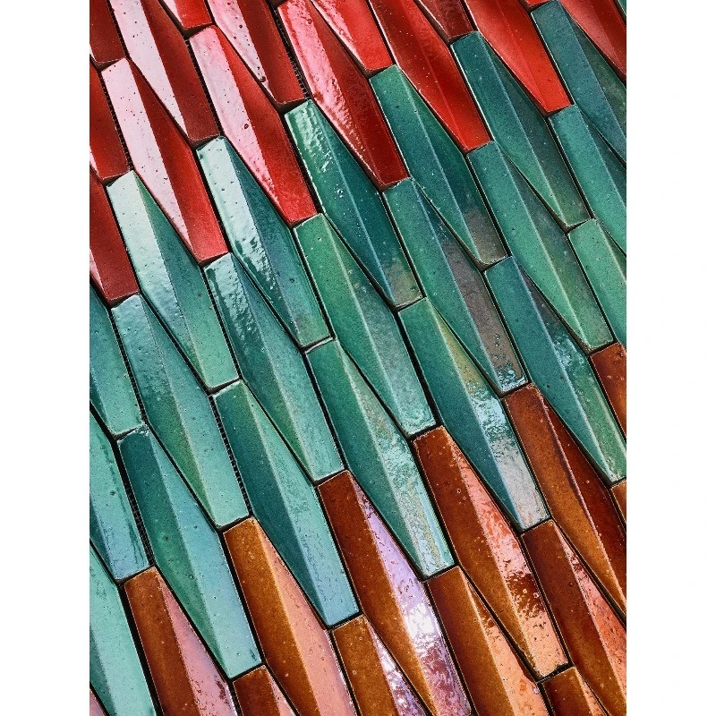 

Retro caramel three-dimensional handmade brick