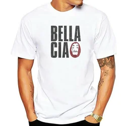 Bella Ciao II T Shirt Money Mask La Casa Heist de Papel Dali Tokio Professor Simple Short-Sleeved Cotton T-Shirt Top Tee