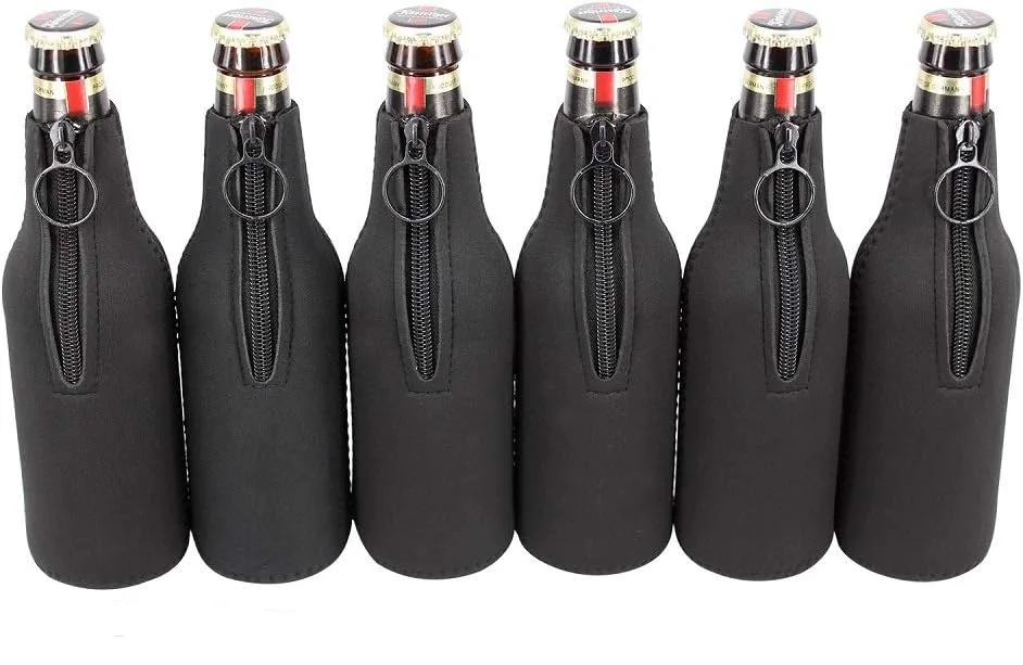 Beer Bucket Holde for 330ml Bottle Bag Cooler Neoprene Sleeve with Zipper Customized Logo Insulated Foam Can Thermos Coozie Tin