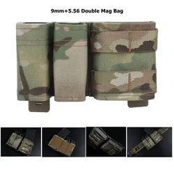 Tactical Double Dump Pouch, Flashlight Holster for 9mm 5.56 Mm, Magazine Pouch Molle Tool Bag, Safety IFAK Mag Tactical Pocket