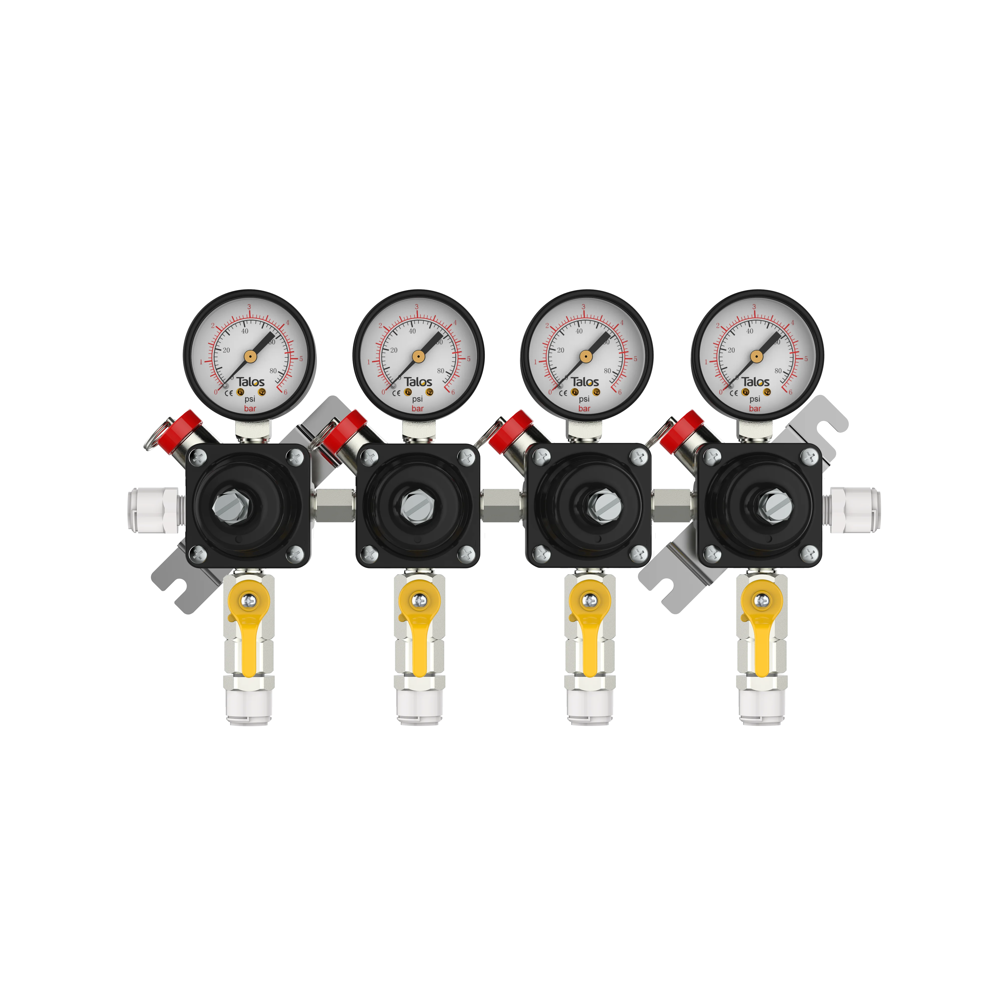 4-product fittings High-grade Draft Beer Dispensing Equipment Secondary CO2 Gas Regulator